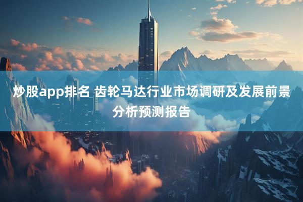 炒股app排名 齿轮马达行业市场调研及发展前景分析预测报告