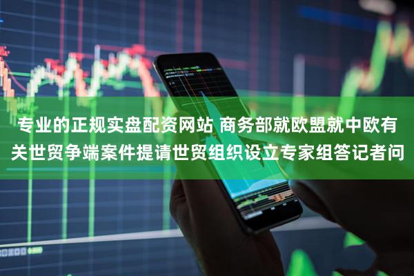 专业的正规实盘配资网站 商务部就欧盟就中欧有关世贸争端案件提请世贸组织设立专家组答记者问